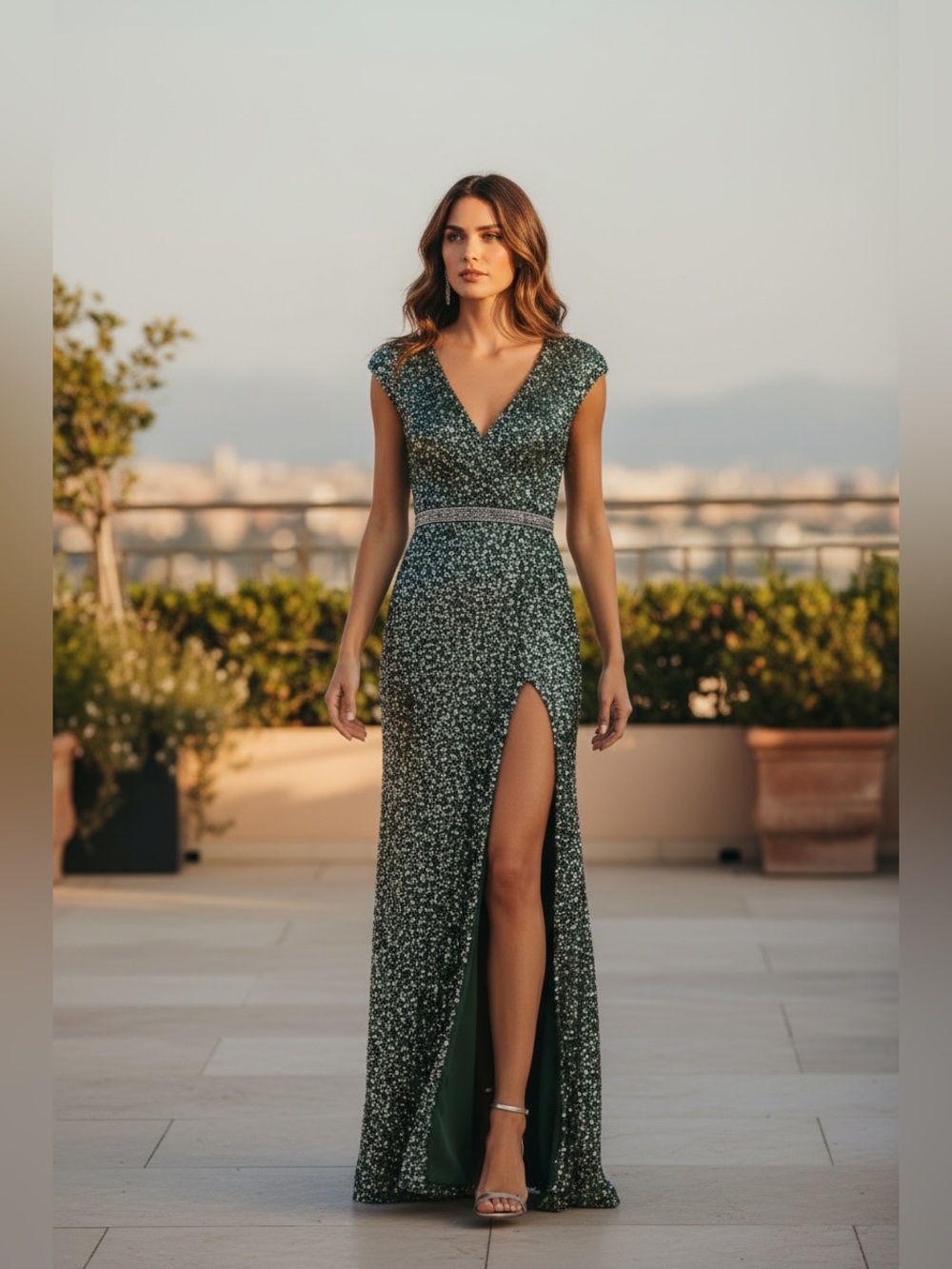 Mac Duggal 5489 Maxi Gown Sz 2